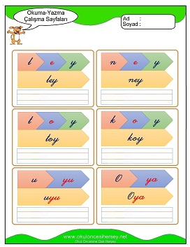y sesi Grubu Çalışma Sayfaları